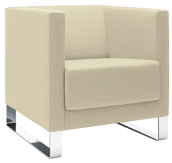 VELA - 1V, křeslo, koženka SL 28 - koženka slonová kost